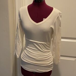 Lilla P Brand Cream Stretchy Top